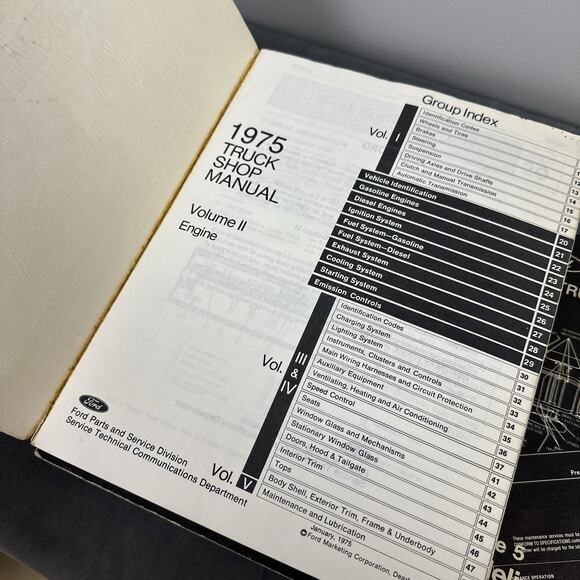 Ford 1975 Truck Shop Manual Complete Set Volumes 1-5 Bronco Econoline F-Series - Picture 13 of 15